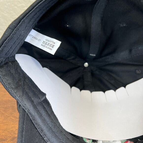 LA Black rose Baseball cap with adjustable Streetwear South City of Angels Y2K - Picture 7 of 15